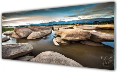 Produktbild von Glasbilder 125x50 Wandbild Druck auf Glas Felsen Landschaft