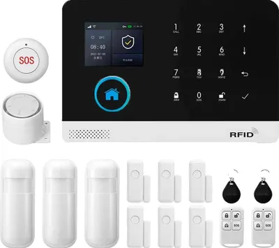 Obrázek produktu pro Domácí zabezpečovací systém, ovládání přes WiFi, kompatibilní s hlasovým asistentem, D, EU plug-b