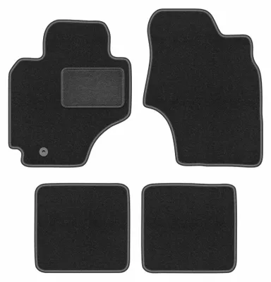 Produktbild von Velours-Fußmatten für Toyota RAV4 II 2000-2003 (3-Türer vor Facelift) – 4-tlg, Graphit, passgenau – Wielganizator LUX
