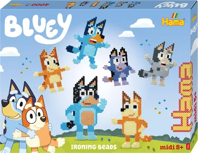 Image de Coffret cadeau Hama Bluey 4000 perles à repasser midi
