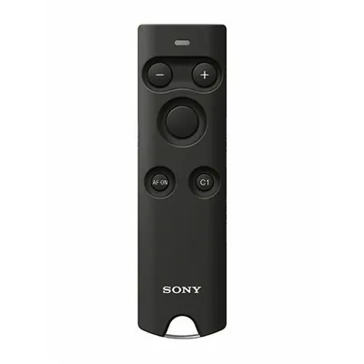 A black Sony remote control is shown against a white background.
