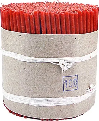Produktbild von 6 Kg (ca. 1500 St.) Rote Altarkerzen Kerzen Dünne Osterkerzen Länge 16cm 36253