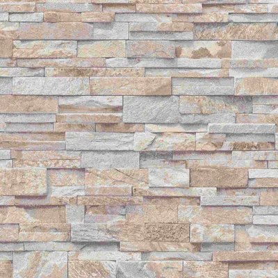 A close-up, full-frame shot of a stacked stone wall pattern.