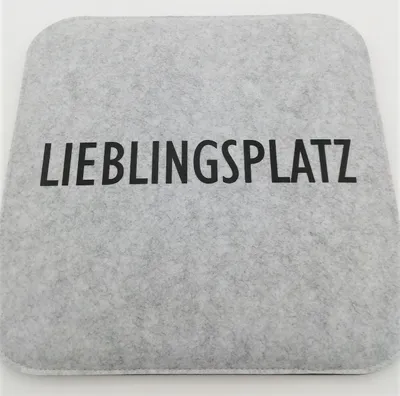 Produktbild von 4 Stück Sitzauflage Lieblingsplatz Filz Grau Anthrazit