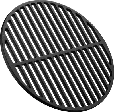 Image de Wiltec Grille BBQ Ronde Ø 34,5 cm – en Fonte – Barbecue Charbon de bois ou à gaz – Grillade Cuisson – Terrasse Jardin Plancha – Viande Légumes Poisson