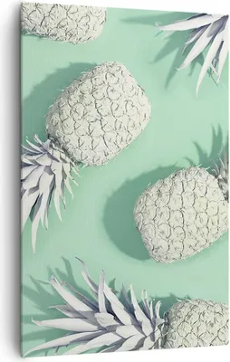 Produktbild von Bild auf Leinwand - Leinwandbild - Einteilig - Ananas Obst Saft - 80x120cm - Wand Bild - Wanddeko - Wandbilder - Leinwanddruck - Wanddekoration - Leinwand bilder - Wandbild - PA80x120-4040