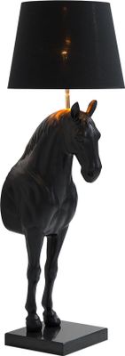 Design Stehlampe BLACK BEAUTY 130cm schwarz Pferdefigur Stehleuchte Standleuchte Wohnzimmerlampe