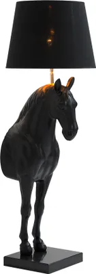 Produktbild von Design Stehlampe BLACK BEAUTY 130cm schwarz Pferdefigur Stehleuchte Standleuchte Wohnzimmerlampe