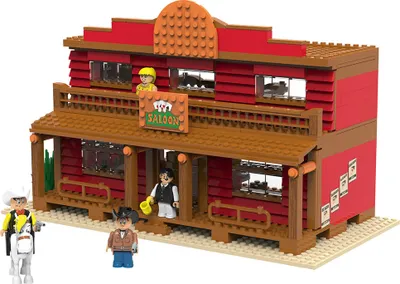 Produktbild von Playtive Saloon Klemmbausteine Lucky Luck Kinder Spielfiguren 864-tlg.