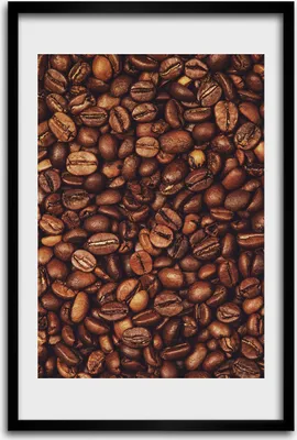 Produktbild von Bild - Bilderrahmen - 40 cm x 60 cm - MDF - Rahmen - Wandkunst - Körner Kaffee