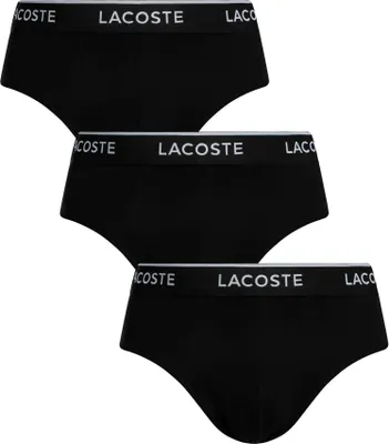 Produktbild von Lacoste 3 Pack Baumwolle Stretch Slip, Schwarz S