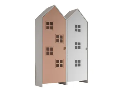Schrank Casami Bruges 37 x 115,2 x 171,3 cm MDF Rosa Weiß