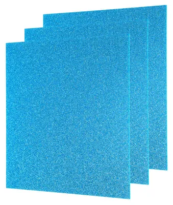 3 Acryl-Glitterplatten Blau 20x20x0,3 cm PMMA