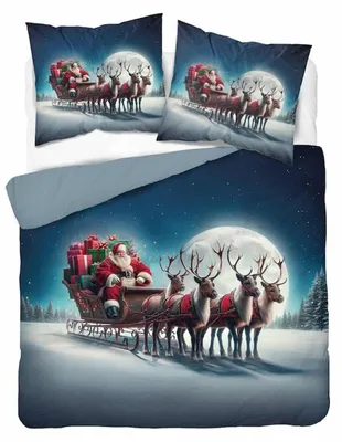 Produktbild von Bettwäsche, Baumwollbettwäsche, weihnachtlich 160x200 6125a der Weihnachtsmann