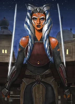 Produktbild von Disney Poster Star Wars Ahsoka Braun und Blau - 612863 - 50 cm x 70 cm