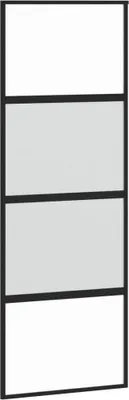 Obrázok produktu pre vidaXL Posuvné dvere čierne 76x205 cm z tvrdeného skla a hliníka