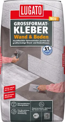 Produktbild von Lugato Fliesenkleber Grossformatkleber Wand und Boden C2TES1 20 kg