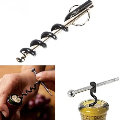 Produktbild von Multifunktionaler Mini-Flaschenöffner für Outdoor-Aktivitäten, EDC-Korkenzieher, Rotweinflaschenöffner, Schlüsselanhänger-Werkzeug, Camping-Überlebenshilfe