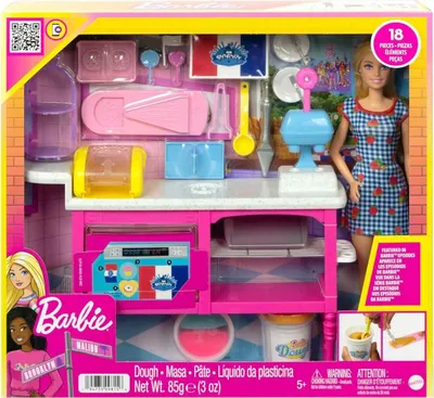 Image de Barbie Buddys Café Set de jeu avec poupée (blonde) et accessoires