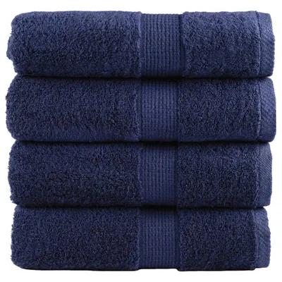 Imagen del producto de Toallas de mano premium SOLUND, 4 uds, azul marino, 30 x 30 cm, 600 g/m²