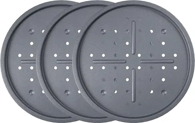 Pizza-Ovenbleche 33,5 cm, antihaftbeschichtet, 3er-Set, spülmaschinengeeignet