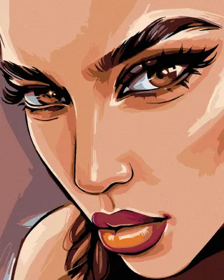 Produktbild von Diamondi - Diamond painting - BRAUNE AUGEN, 40X50 cm, ohne Keilrahmen