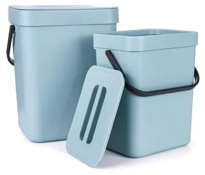 Immagine prodotto di Set di 2 contenitori per rifiuti organici da cucina, da 5 litri e 3 litri