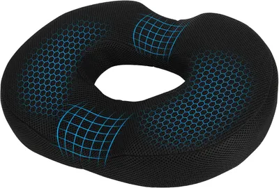 Produktbild von Donut-Kissen – Ergonomisches Sitzkissen – Lindert effektiv Hämorrhoiden – Prostataschmerzen – Steißbein – Ischias – Schwarz