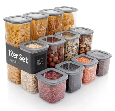 Produktbild von Moritz & Moritz 12er Set Vorratsdosen mit Deckel Luftdicht