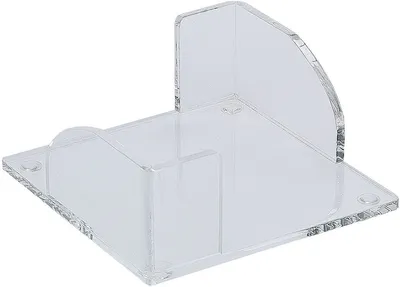 Produktbild von Zettelbox Acryl gefüllt 100x100x43mm glasklar Packung mit 12 Stück