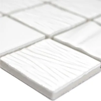 Produktbild von Keramikmosaik Fliesen Rokoko 3D Weiß