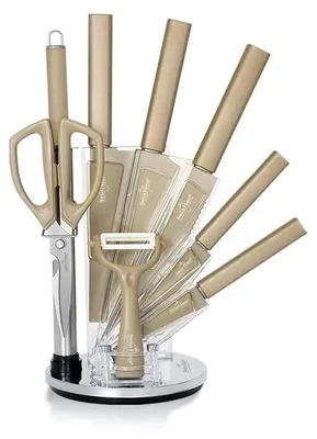 Image de Set de 9 Pièces de Cuisine Lake Geneva Collection Champagne Swiss Haus SH-KSL9CH