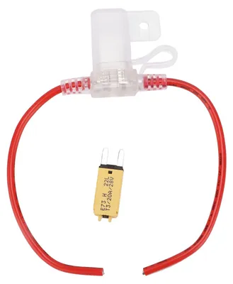 Produktbild von 12AWG Sicherungshalter, transparent, wasserdicht, mit manuellem Reset-Schutzschalter für Auto, Yacht, Wohnmobil, LKW, 32 V