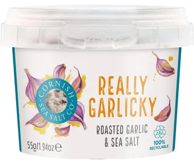 Obrázok produktu pre Cornish Sea Salt Co Really Garlicky Sea Salt 55 g - Intenzívna cesnaková príchuť