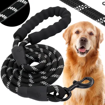 Produktbild von Springos® Hundeleine aus Nylon 3 m reflektierend für Große und Mittelgroße Hunde Leine max. 50 kg Karabinerhaken
