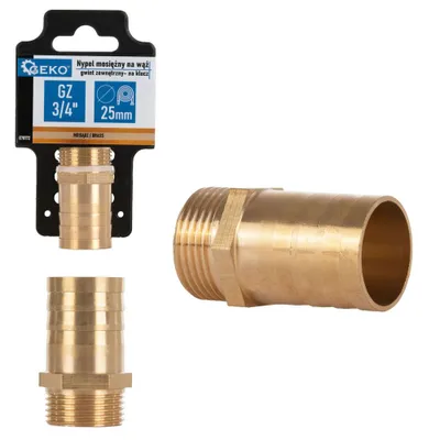 Obrázek produktu pro GEKO Hadičník mosazný 25mm s vnějším závitem 3/4" G70172