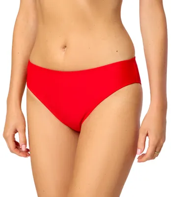 Produktbild von Bellivalini Damen Bikini Slip Badeshorts Badehose Bikinihose Bikini Unterteil VR-Brief-1 (Rotmantel, 3XL)