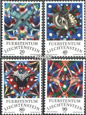 Produktbild von Briefmarken Liechtenstein 1976 Mi 658-661 (kompl.Ausg.) gestempelt Tierkreiszeichen
