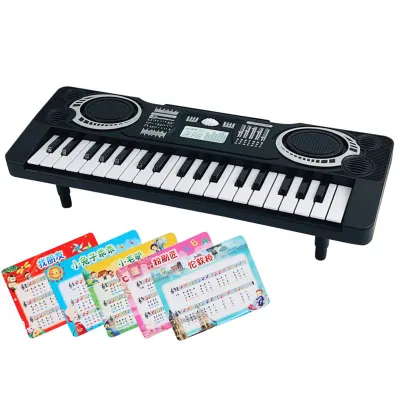 Produktbild von E-Piano für Kinder, Anfänger, elektronisches Musiklern-Keyboard, tragbares Früherziehungsinstrument mit Noten, 37 Tasten, 2 Modi