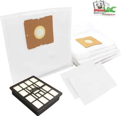 Produktbild von MisterVac 20 Stück Staubsaugerbeutel + Filter kompatibel mit AEG AE4598