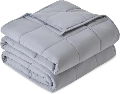 Obrázok produktu pre Záťažová deka 5.5 kg, 120 x 180 cm, sivá, sklenené guľôčky, pre relaxáciu
