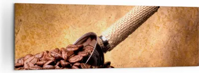 Produktbild von Bild auf Leinwand - Leinwandbild - Kaffee Getreide geröstet - 160x50cm - Wand Bild - Wanddeko - Leinwanddruck - Bilder - Kunstdruck - Wanddekoration - Leinwand bilder - Wandkunst - AB160x50-2536