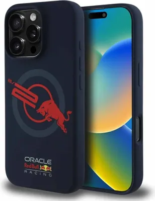 Obrázek produktu pro Pouzdro RED BULL pro IPHONE 16 Pro Max kompatibilní s MagSafe RBHMP16X24SIOLVR (silikonové ORBR20 Logo Red Lining) tmavě modré