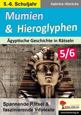 Obrázok produktu pre Mumien & Hieroglyphen - Ägyptische Geschichte in Rätseln / Klasse 5-6