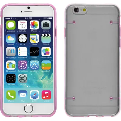 Produktbild von PhoneNatic Case kompatibel mit Apple iPhone 6s / 6 - Hülle rosa transparent Hard-case + 2 Schutzfolien