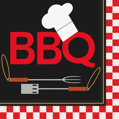 Produktbild von 8 BBQ Backyard Party Servietten 33cm