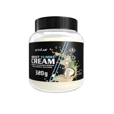 Produktbild von Activlab Sweet Yummy Cream – Kokosnusscreme mit Kokosflocken | Ohne Zucker und Palmöl | 320 g