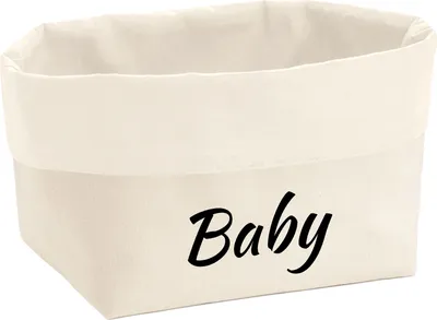 Produktbild von Huuraa Organizer Baby Schriftzug 8 Liter Large Canvas Baumwolle Utensilo Geschenkidee