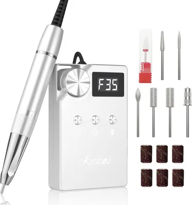 Produktbild von Kredioo 35000 rpm bürstenlose elektrische Nagelfräse mit 11 Spitzen