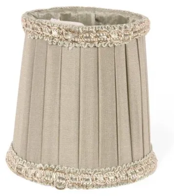 Obrázok produktu pre Baroková kolekcia. Kvalitné tienidlo na lampu, 30 cm, vyrobené z látky. Rozmery: 25 x 30 x 30 cm. Farba: sivá